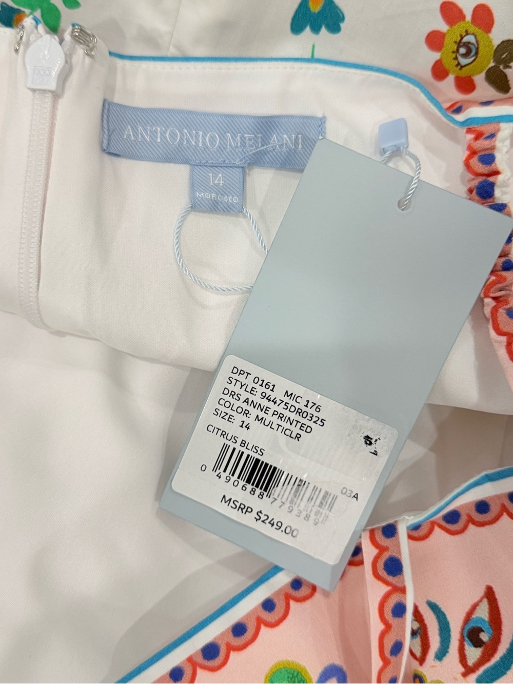 Antonio Melani Anne Celestial Print Square Neck Sleeveless A-Line Maxi Dress NWT - Picture 9 of 15